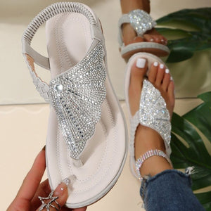 Summer Rhinestone Flip Flops Sandals