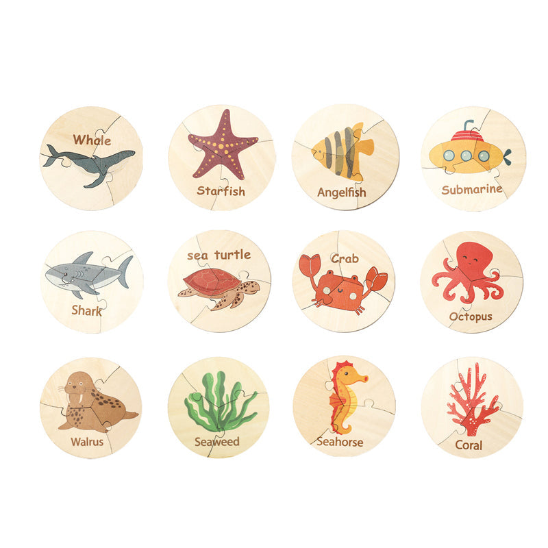 Wooden Puzzles Toddler Sensory Toys