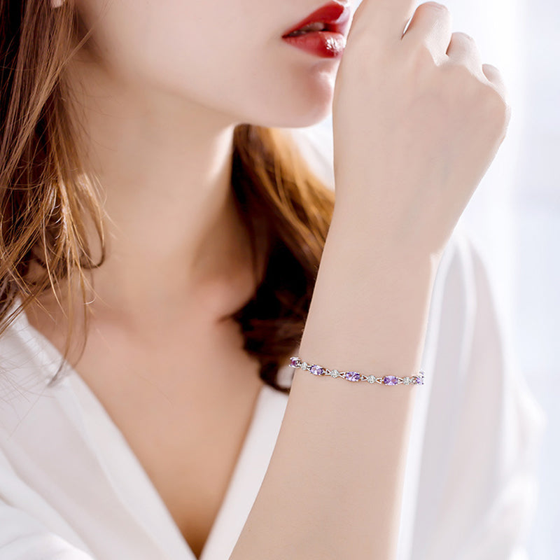 Amethyst Couple Bracelet