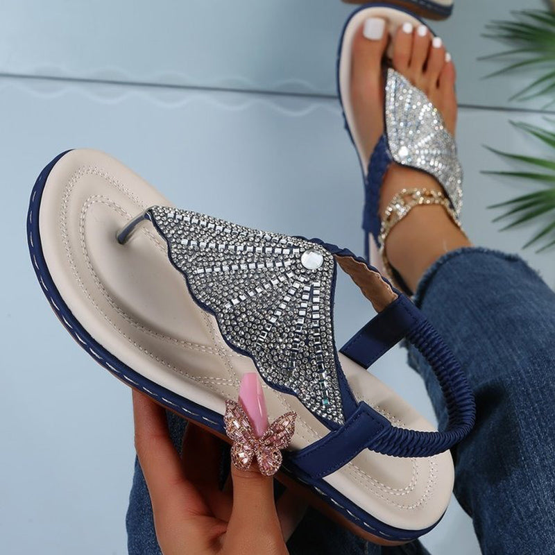 Summer Rhinestone Flip Flops Sandals