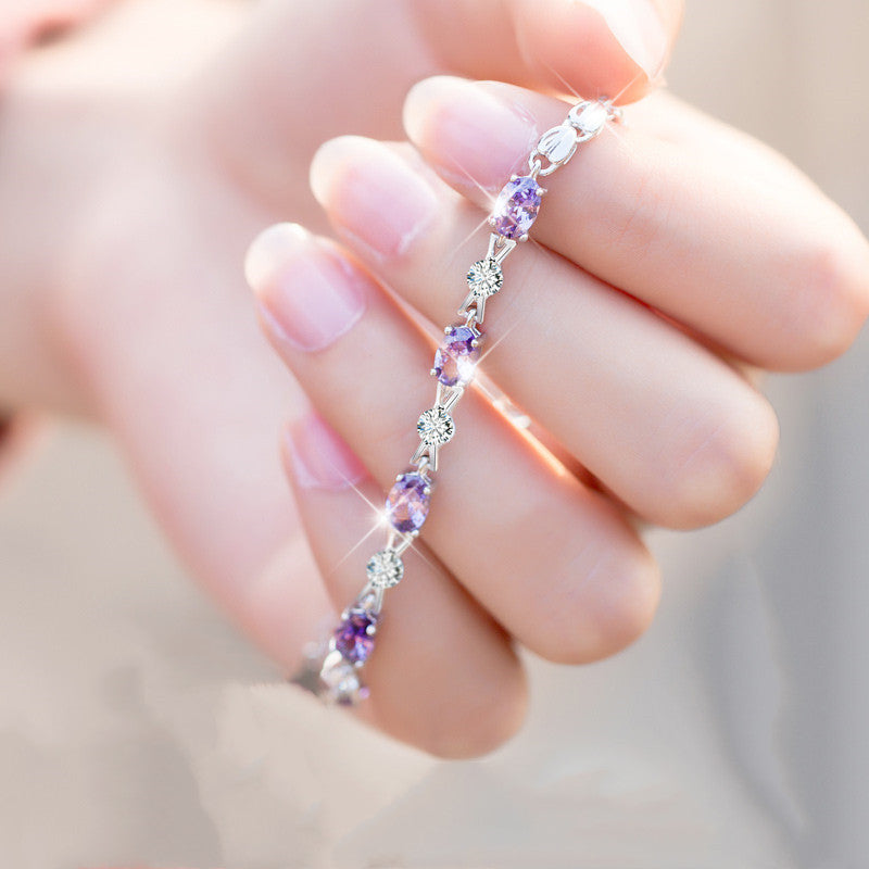 Amethyst Couple Bracelet