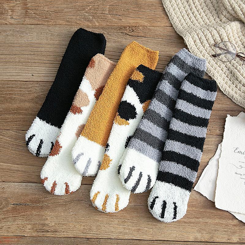 Fluffy Fuzzy Cat Claw Socks
