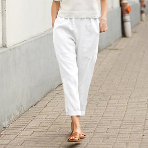 Linen-cotton Women's Loose Pants