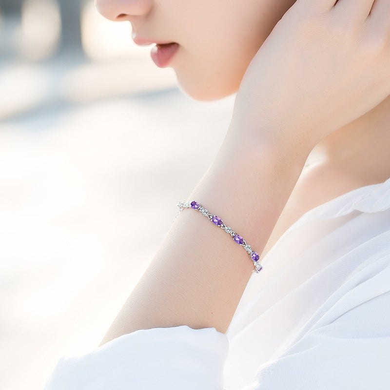 Amethyst Couple Bracelet