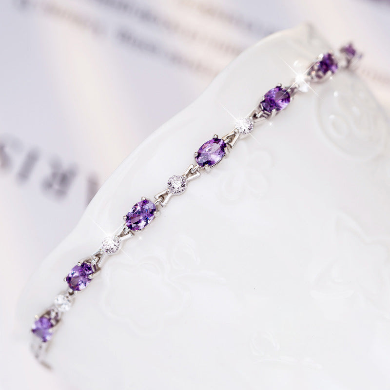 Amethyst Couple Bracelet
