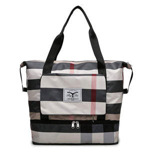 Large Capacity Plaid Travel Bag