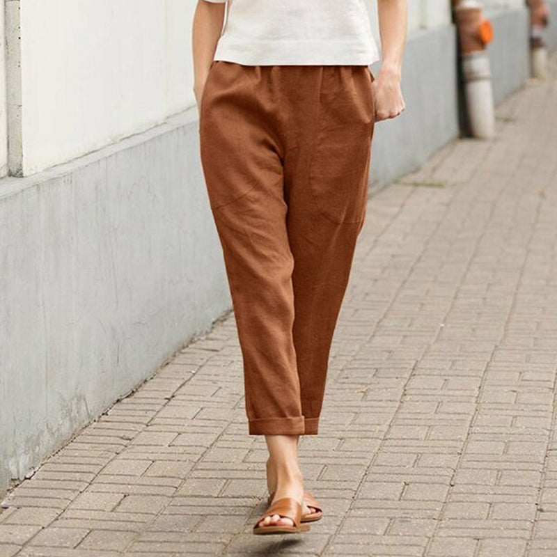 Linen-cotton Women's Loose Pants