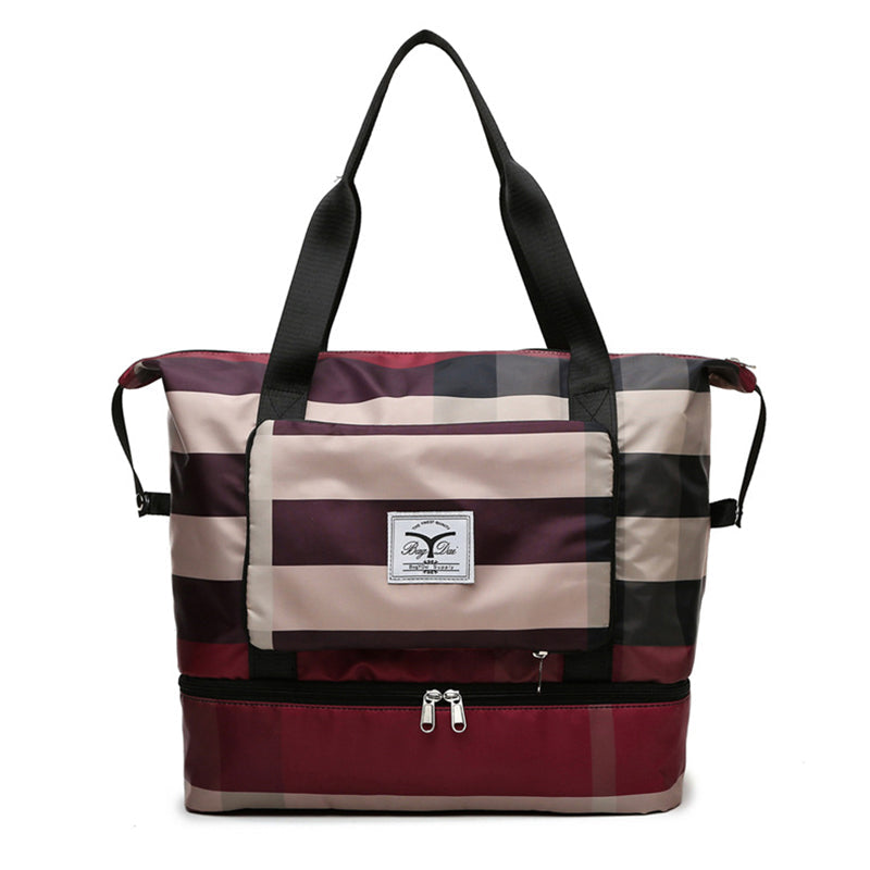 Large Capacity Plaid Travel Bag