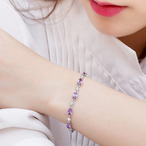 Amethyst Couple Bracelet