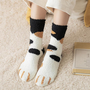 Fluffy Fuzzy Cat Claw Socks
