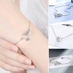 Unique Design Interlocking Rings Bracelet