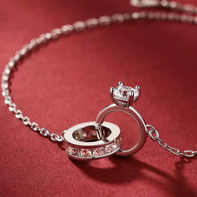 Unique Design Interlocking Rings Bracelet