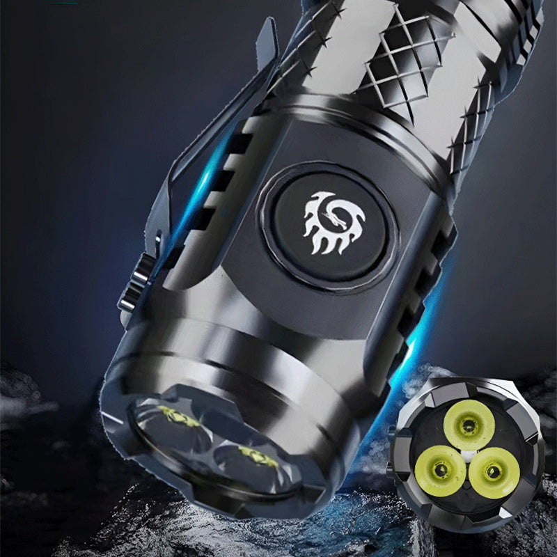 Portable Three-eyed monster mini flashlight