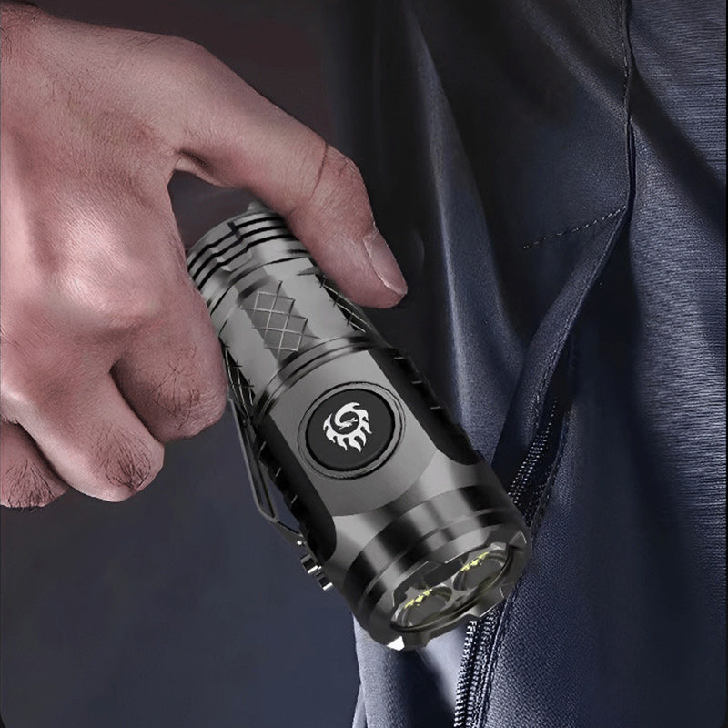 Portable Three-eyed monster mini flashlight