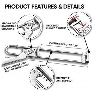 💥Adjustable Jar & Bottle Opener Multifunctional Stainless Steel Can Opener💥