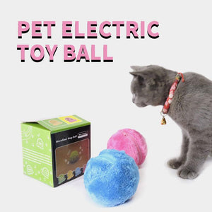 Pet Electric Ball Toy with Plush Cover（With a four-color outer sheath）