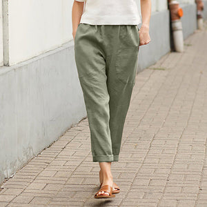 Linen-cotton Women's Loose Pants