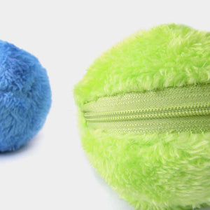 Pet Electric Ball Toy with Plush Cover（With a four-color outer sheath）