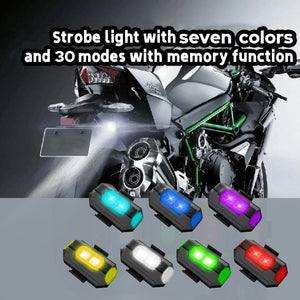 7 Colors LED Aircraft Strobe Lights & USB Charging