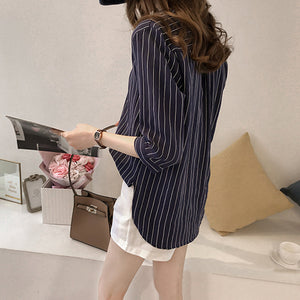 Cotton Linen Striped Shirts