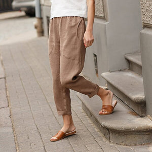 Linen-cotton Women's Loose Pants