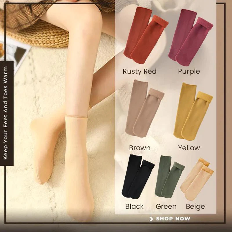 Colorful Thickening Winter Soft Velvet Snow Socks